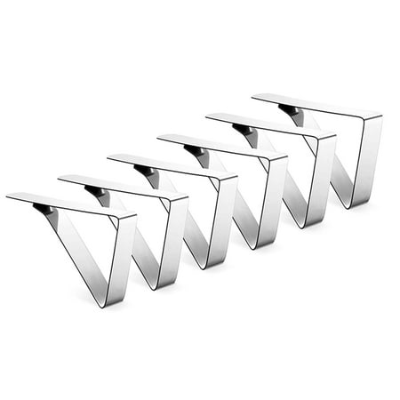

Tablecloth Clips 6 PCS Stainless Steel Flexible Picnic Table Cloth Cover Clamp Holders Keep the Tablecloth in Place New