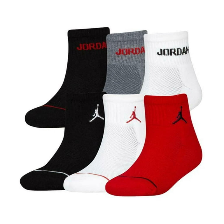 Jordan Boys 6 Pk. Ankle Cushioned Socks size 9 11