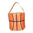 thumbnail image 2 of Abbraccia Easter Eggs Hunt Bags Easter Bunny Baskets Sports Balls Printing Candies Bucket Tote Bag for Children Kids Holiday Festival Orange Basketball, 2 of 10