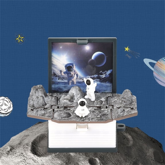 HUMJUSE 3D Space Book Keychain, Pop Up Mini Astronauts Spaceman Toys, For Car Keys Backpack, Fidget For Women Men Boys Girls