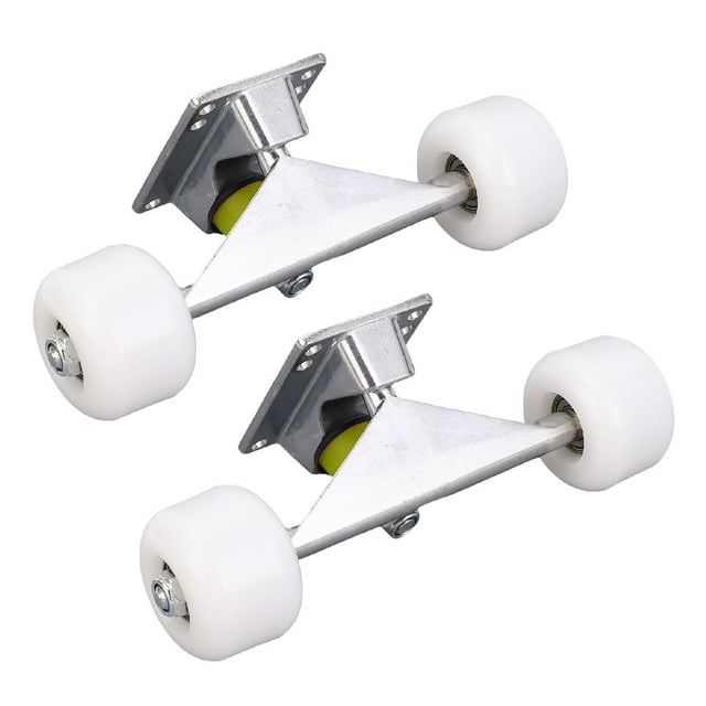 Ensemble de 2 Camions Planche à Roulettes, Roulements de Roues de Planche à Roulettes Outil Matériel Combo Ensemble de Démarrage, 4 Roues Alliage d'Aluminium 5 Pouces Absorption des Chocs Longboard Camion pour Remplacement