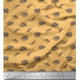 thumbnail image 1 of Soimoi Orange Cotton Duck Fabric Cowboy Vintage Print Weapon Decor Fabric Printed Yard 42 Inch Wide, 1 of 3