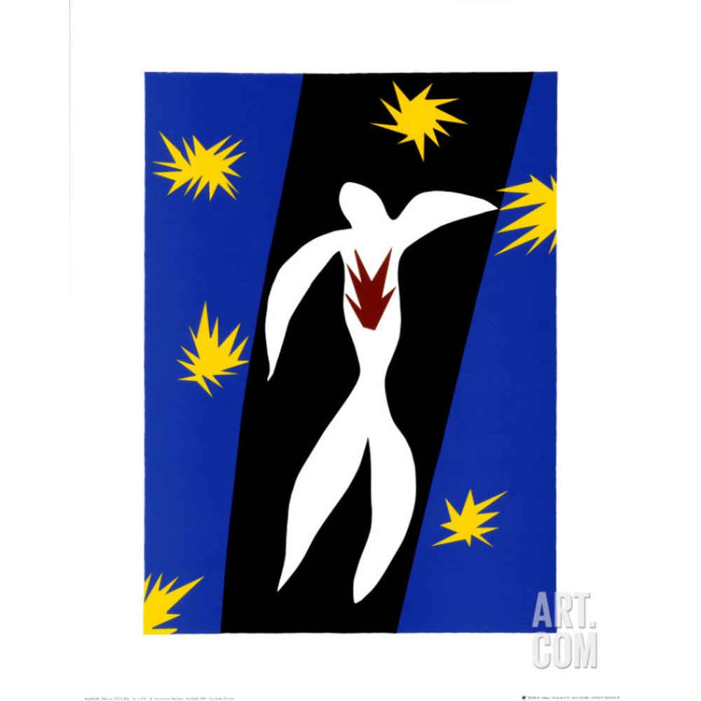 Fall of Icarus Art Poster Print by Henri Matisse, 16x20 - Walmart.com ...