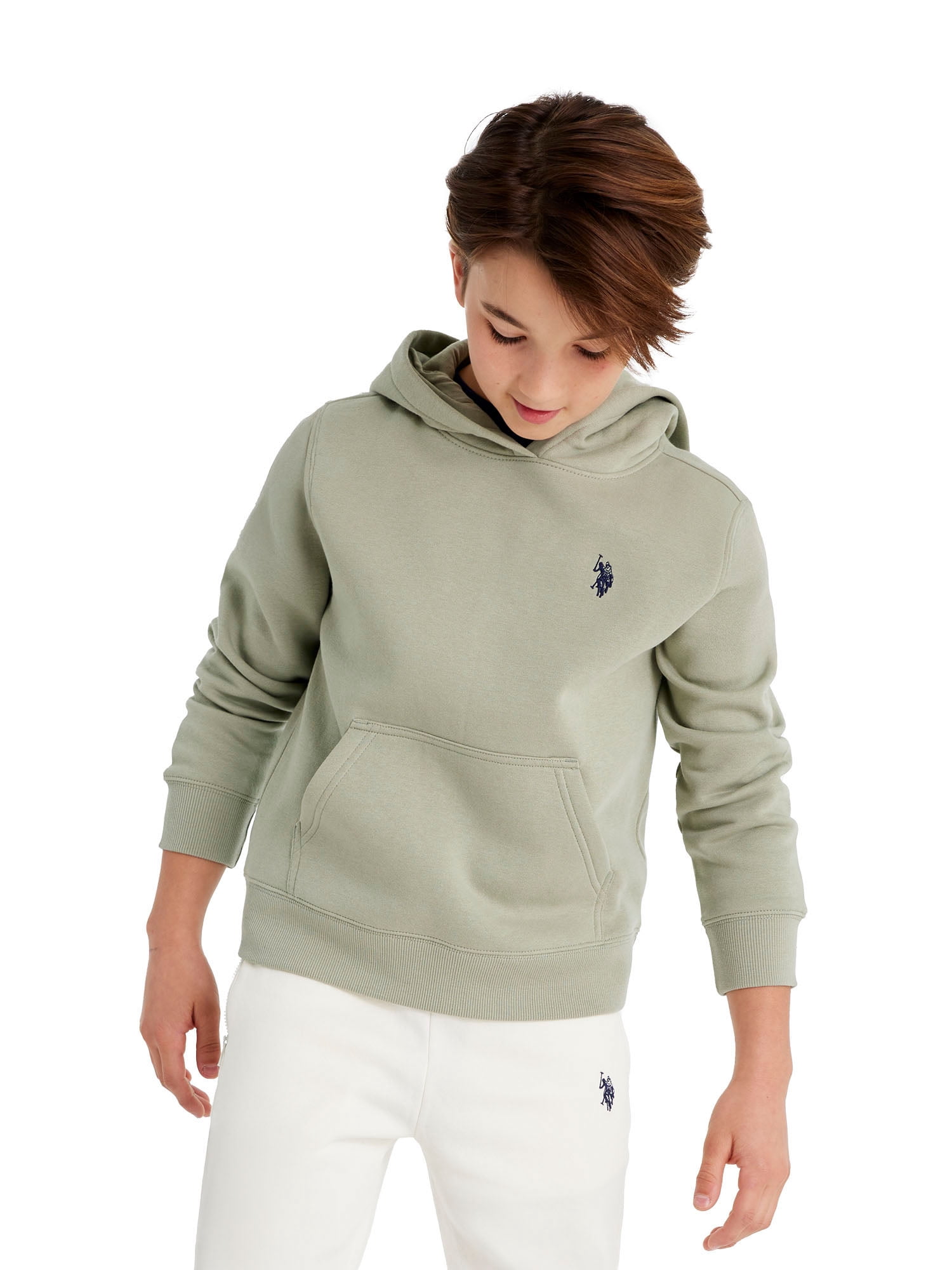 U.S. Polo Assn. Boys Fleece Pullover Hoodie, Sizes 4-18