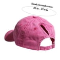thumbnail image 3 of HOMEIORA Classic Plain Ponytail Messy High Bun Headwear Adjustable Cotton Trucker Mesh Glitter Hat Baseball Cap - Rose Red, 1 Pack, 3 of 7
