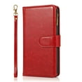 thumbnail image 3 of Allytech iPhone 8 Plus Wallet Case, iPhone 7 Plus Case 9 Cards Holder Zipper Wallet Case for Women Men Shockproof Hand Strap Full Protective Flip Stand Cover for  Apple iPhone 8 Plus/7Plus-Red, 3 of 9