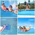 thumbnail image 4 of HALLOLURE 9X6FT Floating Water Pad Mat 3-Layer XPE Foam Roll-Up Floating Island for Pool Lake Ocean Boat Beach, Weight Capacity 310 lbs, 4 of 9