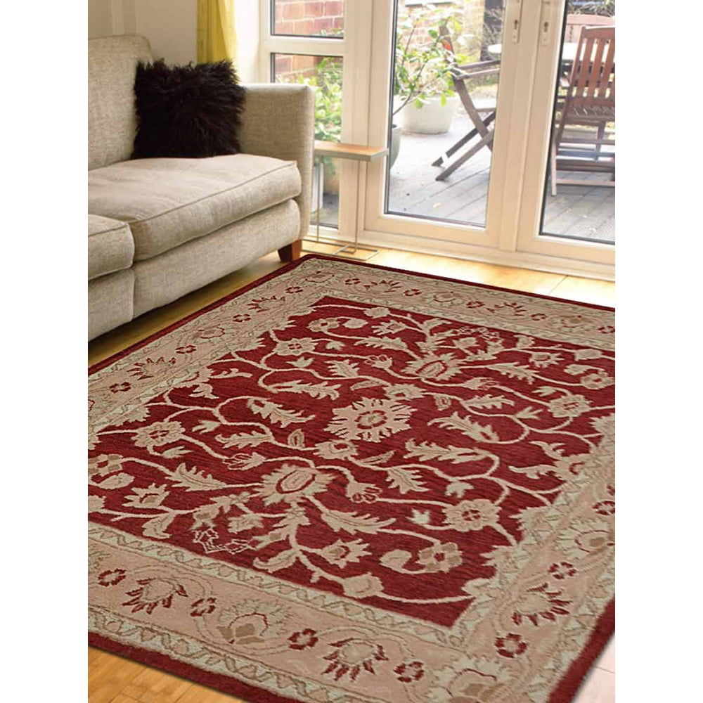 Rugsotic Carpets Hand Tufted Wool 10'x10' Square Area Rug Oriental Red
