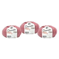 Lion Brand Yarn LBC Chainette Terracotta Medium Baby Alpaca, Nylon Yarn 3 Pack