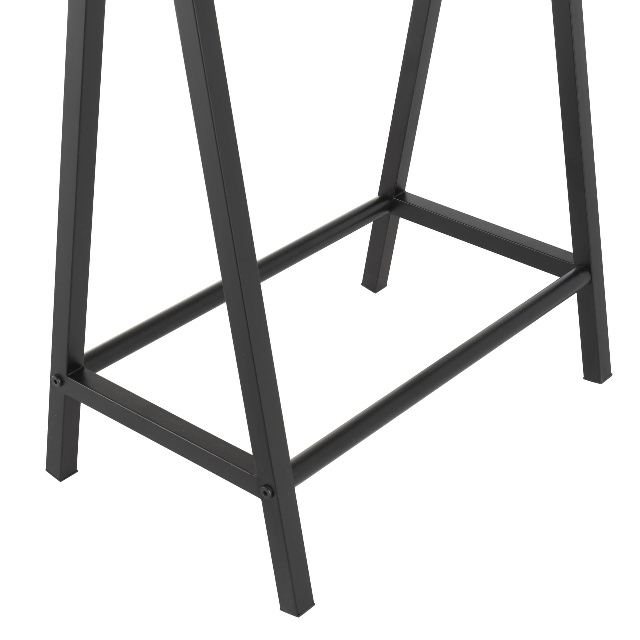 DecMode 63" x 28" Brown Wooden Rectangular Console Table with Black Metal Supports, 1-Piece