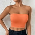 thumbnail image 2 of Ltctricy Tube Tops for Women Seamless Cropped Strapless Tank Shirts Going out Bandeau Tops Fashion Summer Outfits, 2 of 4