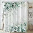 thumbnail image 1 of Flmtop Rideau de Douche Feuille Verte Feuille de Bananier Palmier Botanique Doublure de Rideau de Douche Rideaux de Douche Lavables à la Machine Installation Facile Rideaux de Douche de Bain avec Crochets pour Maison Salle de Bain Appartements Dortoirs, 1 of 10