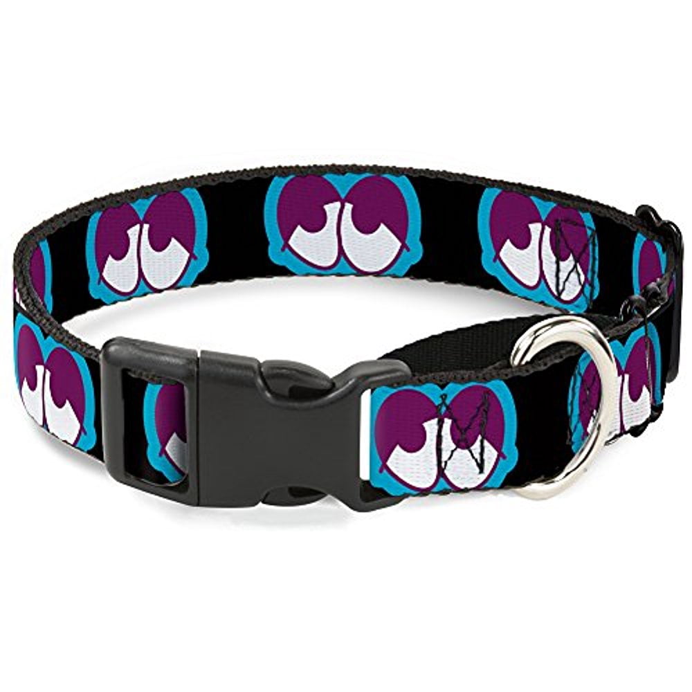buckle-down dopey eyes black baby blue purple martingale dog collar