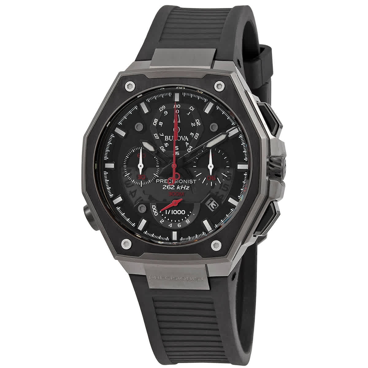 Bulova Precisionist Chronograph Quartz Black Dial Men's Watch 98B358