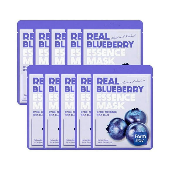 FARMSTAY Real Blueberry Essence Mask (10 sheets)