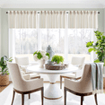 thumbnail image 7 of NICETOWN Valance Curtains for Kitchen, Farmhouse Striped Valance Curtains Semi Sheer Linen Small Window Valance Light Filtering Rod Pocket Valance Curtains for Basement, Taupe, 52"x18", 1 Panel, 7 of 7