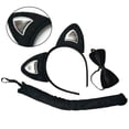 thumbnail image 2 of Disfraz infantil de gato de dibujos animados (3 piezas): diadema con orejas y cola para juegos de rol, accesorios de cosplay de animales, accesorios de actuación., 2 of 7