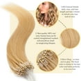 thumbnail image 5 of Benehair Micro Ring Beans Nano Ring Loop in Human Hair Extensions 100% Russian Remy Hair Microtube Links Hair 0.5g 100 Strands Blonde 16"-24" US, 5 of 12