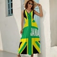thumbnail image 5 of Jamaican, Jamaica Womens Night Club Maxi Dress V Neck Sleeveless Bohemia Long Dresses, 5 of 9