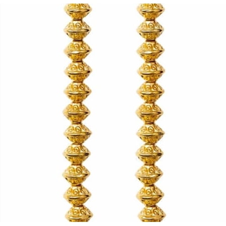 12 Pack: Gold Spot Rondelle Beads - 6mm by Bead Landing