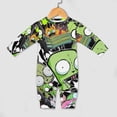 thumbnail image 4 of Invader Zim Baby Footless Rompers, Long Sleeve Baby Onesie Jumpsuit for Boys Girls, 4 of 8