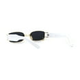 thumbnail image 4 of Pierced Loop Ring Rectangle Metal Rim OG Sunglasses Gold White Black, 4 of 4