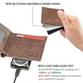 thumbnail image 5 of Wallet for Men RFID-Blocking Slim Front Pocket Bifold Mens Wallet Genuine Calfskin Leather with Flip Up 2 ID Window, Gifts for Men, 5 of 6