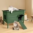 thumbnail image 3 of FODINGHILL Outdoor Cat House,Waterproof Cat Shelter for Winter,Feral Cat House Outdoor,Forest, 3 of 9