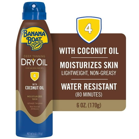 UPC 079656046632 product image for Banana Boat Deep Tanning Oil Spray SPF 4  Clear Dry Sunscreen Spray  Dark Tannin | upcitemdb.com