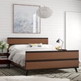 thumbnail image 2 of Linon Mid Century Wood Platform Queen Bed, 2 of 13