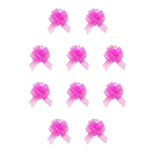 Injueey Tire de la cinta de los lazos para envolver regalos Decoración festiva de la boda Multicolor Multifuncional para la Rosa oscuro 10piezas