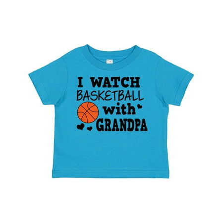 

Inktastic I Watch Basketball with Grandpa Gift Toddler Boy Girl T-Shirt