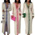 thumbnail image 2 of Yokua Cardigan Maxi Dress Long Sleeve Open Front Button Down Bodycon Sweater Dress, 2 of 14