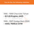 thumbnail image 2 of MAX Advanced Brakes - Front Brake Kit For 1995-1997 Dodge Ram 2500| Carbon Ceramic Brake Pad and Rotor Kit| Daily Driving OE Replacement Brake Rotors, 2 of 9