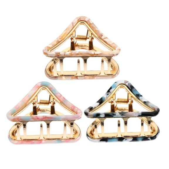 Supvox 3Set Hair Clips Small Hair Barrettes for Women in Gray Green Shade