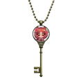 thumbnail image 1 of Collier Pendentif Clé Fleur de Pivoine Écureuil Subshrubby avec Chaîne Ornée, 1 of 3