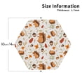 thumbnail image 3 of Pofeuu Squirrel Print Leather Coasters Set of 6, Round Cups Mugs Mat Pad for Home Kitchen Heat Resistant Drink Coasters,Hexagon, 3 of 7