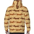 thumbnail image 3 of Bingfone Dachshund Dog Puppy Men's Drawstring Hoodie Long Sleeve Pocket Sweatshirts-XX-Large, 3 of 6