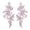 Pink, variant on GROFRY 2Pcs Embroidery Lace Applique Sewing Flower Fabric Collar Patch Motif Wedding Gown Dress Bridal DIY Crafts for Daily Wear Tailor Shops