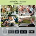 thumbnail image 3 of Fenbeli Self Inflating Sleeping Pad, 3.2'' Thick Memory Foam Camping Pad with Pillow, 4-Season Camp Mat for Tent Gray, 3 of 7