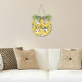 thumbnail image 6 of Coolnut Welcome Sign with Wreath for Front Door, Rustic Round Hanging Welcome Sign, Wall Housewarming Gift for Home 11.8in, Yellow Panda Bamboo Home Decor, 6 of 7