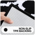 thumbnail image 4 of Alfombra de baño OLANLY, suave microfibra, 150 x 60 cm, color negro, 4 of 7