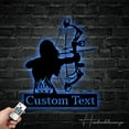 thumbnail image 4 of Handmadetneonsign Custom Archery Girl Metal Wall Art LED Light - Personalized Girl Archer Name Metal Sign, 4 of 5