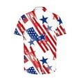 thumbnail image 5 of VBTAPA Mens 4th of July Tops American Flag Patriotic Shirt USA Independence Day Short Sleeve Button Down Shirts Ofertas Flash de hoy Multicolor XXXL, 5 of 6