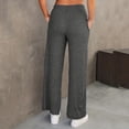 thumbnail image 5 of Lixiuxyad Flowy Wide Leg Pants Women's Solid Color Pocket Loose Tie High Waisted Casual Pants Gray, 5 of 6