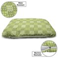 thumbnail image 3 of Abstract Pet Bed, Polka Dots and Checkered Pattern Textured Patchwork Simplistic Art, Chew Resistant Pad for Dogs and Cats Cushion with Removable Cover, 24" x 39", Lime and Pale Green, by Ambesonne, 3 of 4