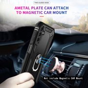 LeYi for Samsung A 14 5G Case, Cell Phone Cases Galaxy A14 with [2 Pack] Screen Protector, Military-Grade Heavy Duty Cover with Magnetic Ring Stand for A 14 5G, Black