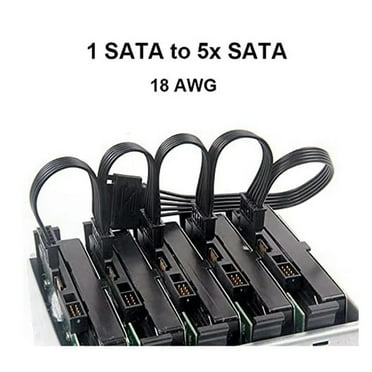 FOR SATA 15Pin 1 To 5 SATA Portable Hard Drive Power Line Hard Disk Power Expansion Cable