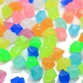 thumbnail image 2 of 500 Pieces Glow in The Dark Rocks Glowing Stones Decor Pebble Stones for Garden, Walkway, Potted Plant, Flower Bed, Fish Tank Aquarium (Assorted Colors), 2 of 6