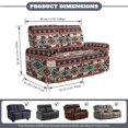 thumbnail image 7 of Jiueut Aztec Tribal Geometric Cow Pattern Recliner Loveseat Slipcover, Wear Resistant Recliner Chair Covers Elastic 2 Seat Couch Protector Soft Furniture Protector with Anti-Slip Edges, 7 of 7